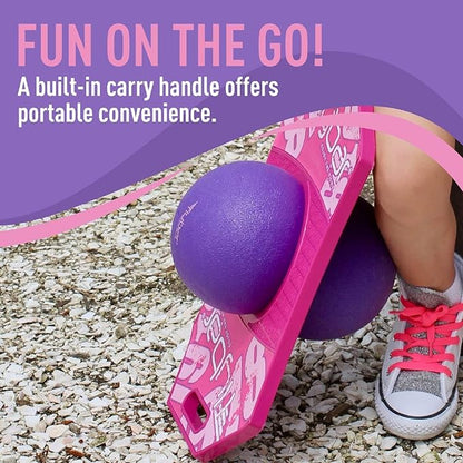 Flybar Pogo Trick Ball for Kids, Bounce Board for Boys and Girls Ages 6+, Up to 160 lbs, Includes Pump, Easy to Carry Handle, Durable Plastic Deck Indoor, Outdoor Toy Pogo Jumper,