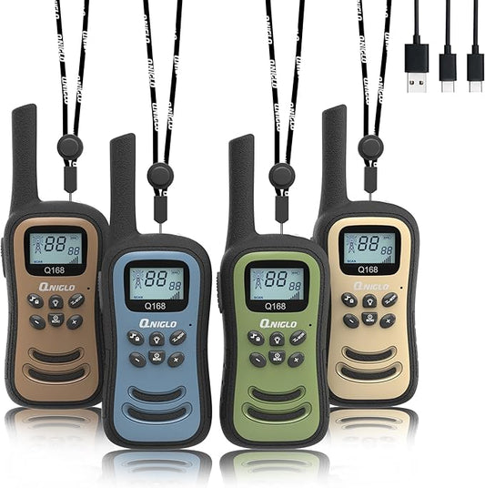 Qniglo Walkie Talkies for Adults/Kids 22 FRS 2 Way Adventure(4 Pack)