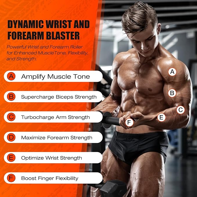TOBWOLF Forearm Strengthener and Wrist Roller with Quick