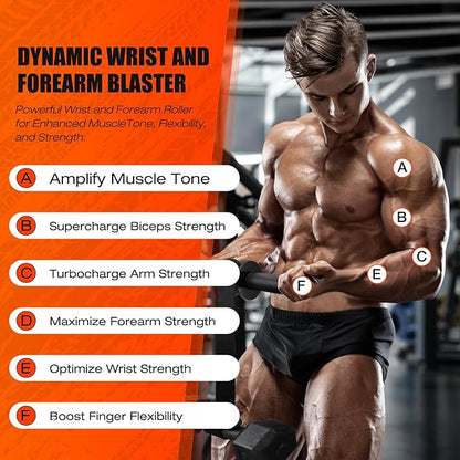 TOBWOLF Forearm Strengthener and Wrist Roller with Quick