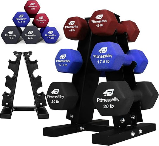 Dumbbells Storage Rack Neoprene Dumbbells Weight Rack - 2.0MM Thickness Weight Organizer Stand for Home Gym - Easy Assembly