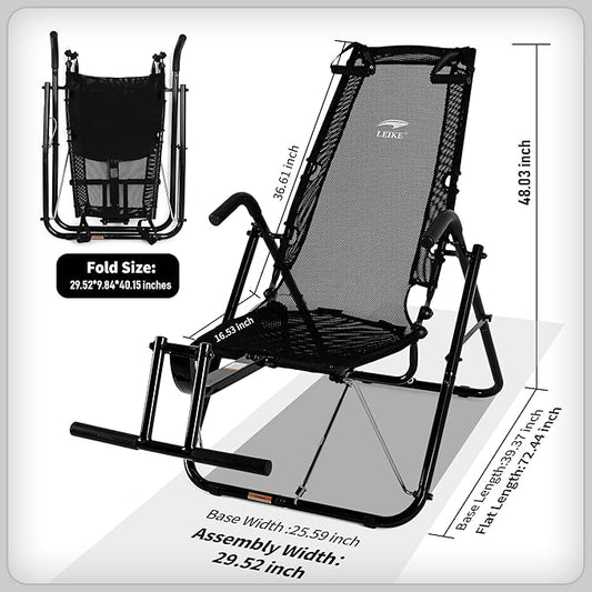 leikefitness Ab Exercise Chair Core Strengthening Lightweight Foldable