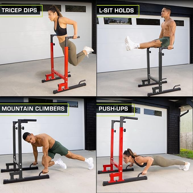 ProsourceFit Power Dip Station Adjustable Height Upper Body