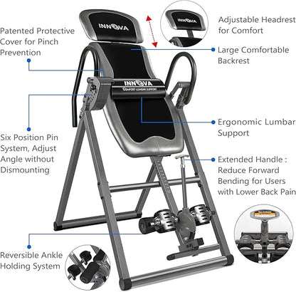 Innova Inversion Table with Adjustable Headrest 300 lb