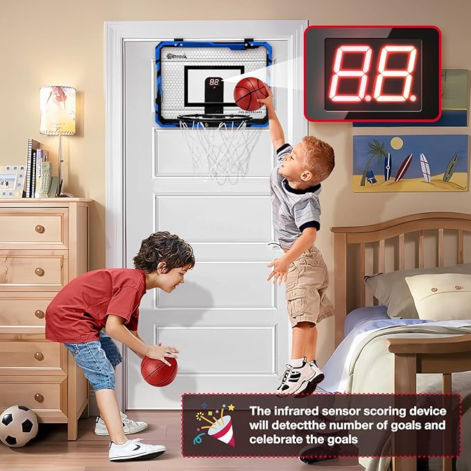 Hommtina Basketball Hoop Indoor Mini Basketball Hoop 3 Balls,
