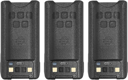 BAOFENG 3 Packs UV-9R Plus Battery USB-C Charger 4800mAh Capacity BL-9 Li-ion T57 Accessories UV-9R Plus MK1 Portable