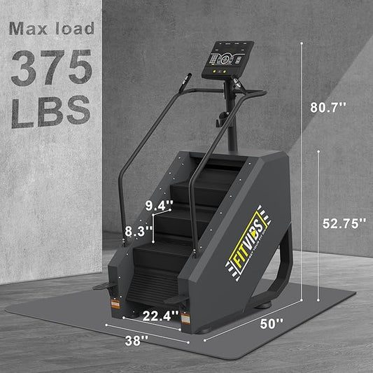 Stair Stepper Machine, Continuous climbing Stair Machine, Commercial Grade Stair Stepping Machine for Cardio and Lower Body Workouts, Max Load 375LBS