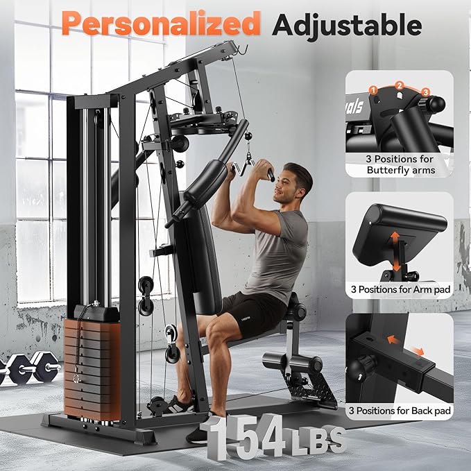 Sportsroyals Home Gym 154LBS Weight