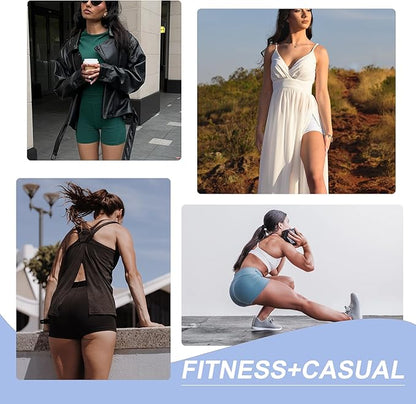 CAMPSNAIL Workout Biker Shorts Women - 3"/5"/8" High Waisted Tummy Control Spandex Booty Volleyball Shorts for Yoga Dance