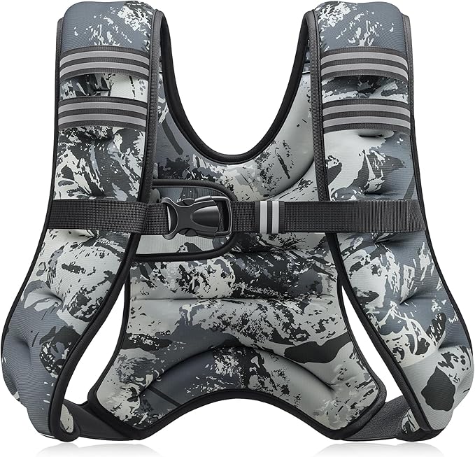 ZELUS Weighted Vest, 12lb Weight Vest with Reflective Stripe for Workout, Strength Training, Running, Fitness, Muscle Building, Weight Loss, Weightlifting