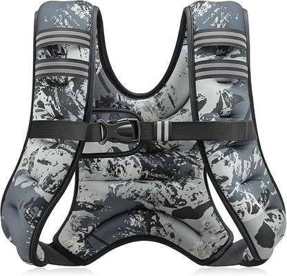 ZELUS Weighted Vest, 12lb Weight Vest with Reflective Stripe for Workout, Strength Training, Running, Fitness, Muscle Building, Weight Loss, Weightlifting