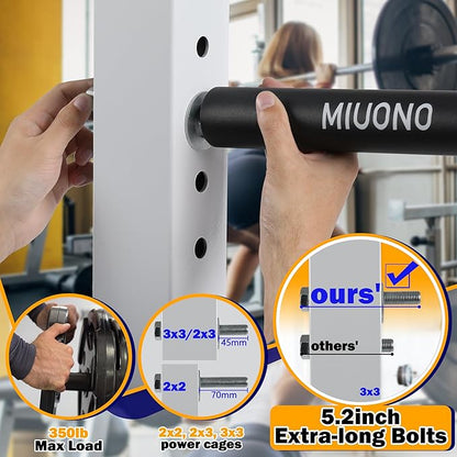 Weight Plate Holder, Power Rack Attachments Squat Rack Weight Plate Holder Storage for 2 inch Olympic Plates, Universal Fit 2x2, 2x3, 3x3 Power Cage, 1"and 5/8" Hole Compatible