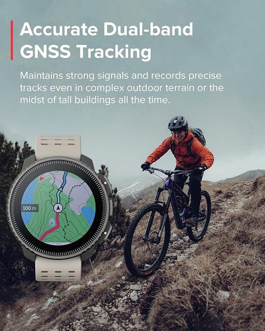 SUUNTO Vertical GPS Sports Watch, Premium Multisports Watch w/1.4 inch Touchscreen & 95+ Training Workout Analysis, Heart Rate & Sleep Tracking, 60-Day Battery Life, Dual-GNSS, Free Offline Maps, Sand