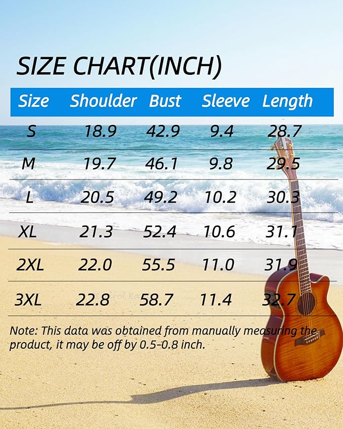 Music Shirts for Men Hawaiian Bowling Vintage Print Short Sleeve Casual Button Down Beach Big Tall Shirt