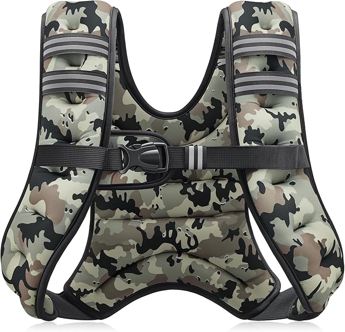 ZELUS Weighted Vest, 6lb Weight Vest with Reflective Stripe for Workout, Strength Training, Running, Fitness, Muscle Building, Weight Loss, Weightlifting