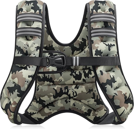 ZELUS Weighted Vest, 6lb Weight Vest with Reflective Stripe for Workout, Strength Training, Running, Fitness, Muscle Building, Weight Loss, Weightlifting