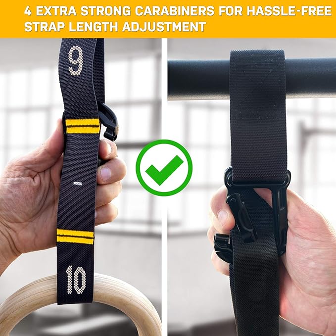 Double Circle Quick Adjust Numbered Straps for Gymnastic