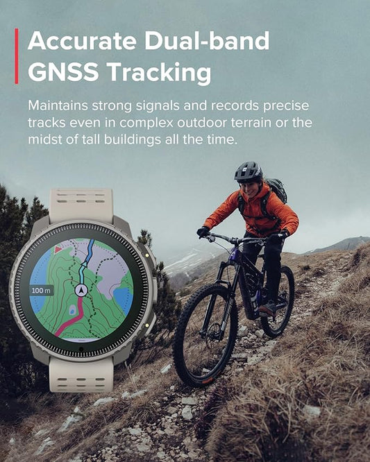 SUUNTO Vertical Solar GPS Watch, Premium Multisport Watch w/60-Day Battery Life, 1.4 inch Large Touchscreen, Heart Rate & Sleep Tracking, Dual-GNSS Navigation, Free Global Offline Map, Ti Sand