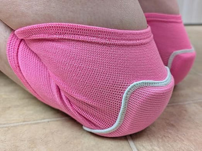 YYaaloa 3Pairs Knee Pads Sponge Knee Brace Breathable Flexible Elastic Knee Support for Volleyball, Dancing, Football, Yoga, Basketball, and Skating (Medium, Pink 3Pairs)