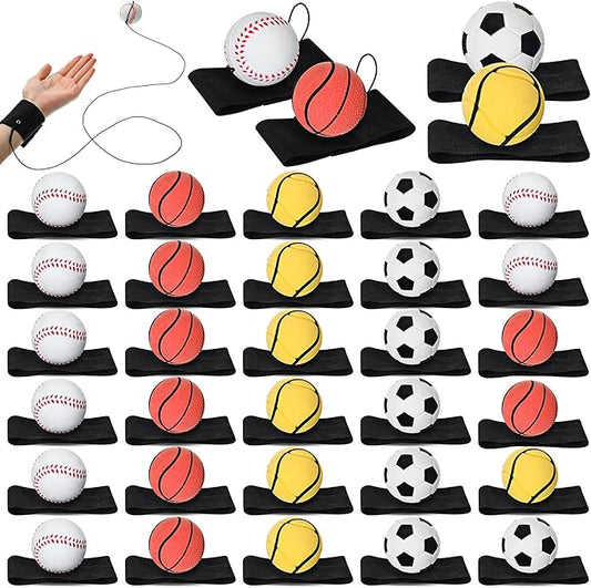 Jerify 30 Pcs Wrist Return Ball on a
