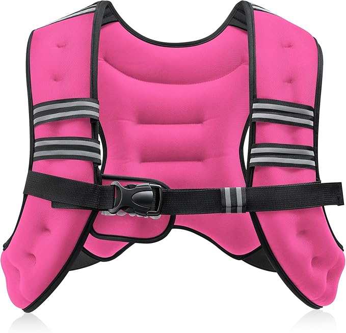 ZELUS Weighted Vest, 12lb Weight Vest with Reflective Stripe for Workout, Strength Training, Running, Fitness, Muscle Building, Weight Loss, Weightlifting
