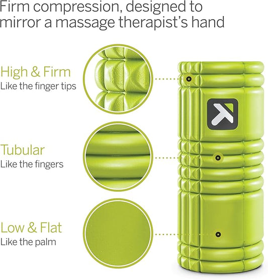 TRIGGERPOINT PERFORMANCE THERAPY GRID Foam Roller for Exercise (13-Inch), Lime