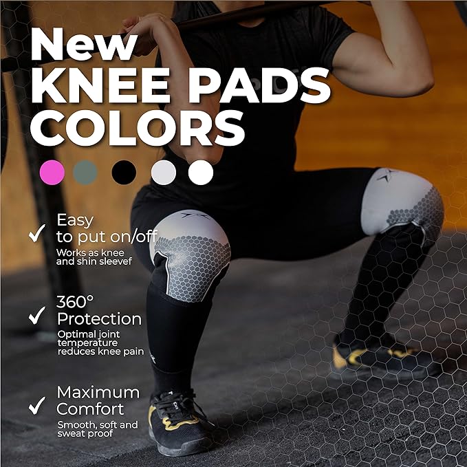 PICSIL Knee Sleeves 5&7mm (1 Pair) Support & Compression for Weightlifting, Powerlifting & Cross Training, Premium Protective Knee Pads for Comfort and Safety, Women & Men