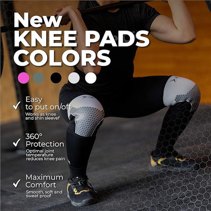 PICSIL Knee Sleeves 5&7mm (1 Pair) Support & Compression for Weightlifting, Powerlifting & Cross Training, Premium Protective Knee Pads for Comfort and Safety, Women & Men