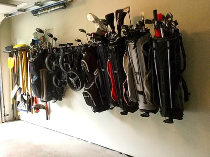 StoreYourBoard BLAT 4 Golf Bag Wall Mount | Home & Garage Storage Hooks | Golf Bag Holder | Heavy-Duty Wall Mount Organizer for Golf Bags & Accessories