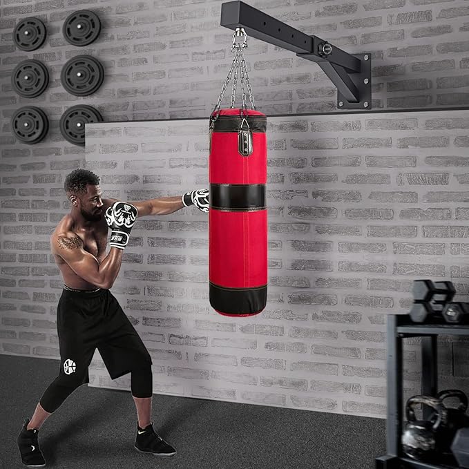 BeneLabel Wall Mount Heavy Bag Hanger, Heavy Duty Punching Bag Stand, Boxing Bag Bracket for Home Gym Indoor Outdoor, 800 LB Capacity