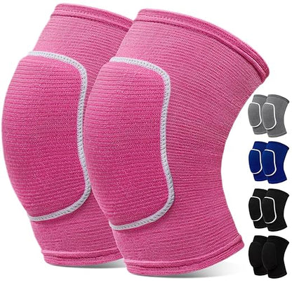 Volleyball Knee Pads,Knee Pads for Women,Men,Kids,Girls,Knee Brace for Basketball Volleyball Football Dance Yoga Tennis Running Cycling Workout Climbing (Red, Medium)