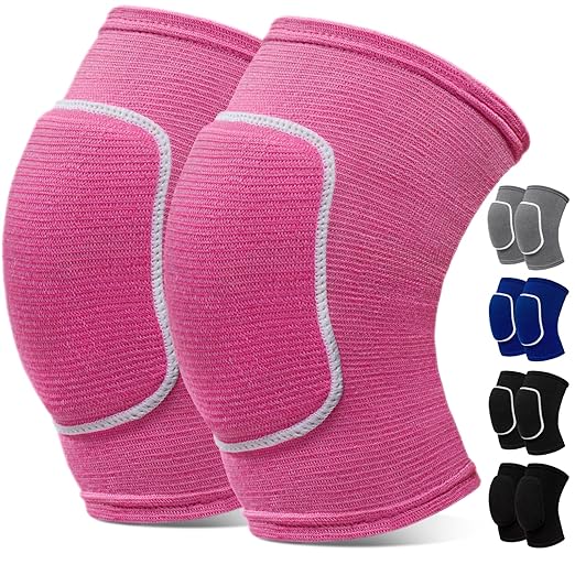 Volleyball Knee Pads,Knee Pads for Women,Men,Kids,Girls,Knee Brace for Basketball Volleyball Football Dance Yoga Tennis Running Cycling Workout Climbing (Red, Small)
