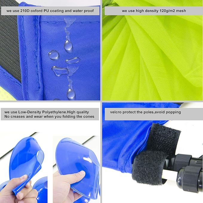 Poray Soccer Goal for Kid Easy-up Set of 4FT Soccer 210D Oxford 8 Field