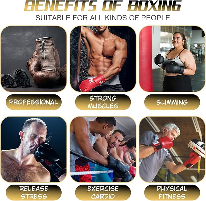 Standing Reflex Speed Bag with Thick Base, Adjustable Height & Reinforced Spring (Golden Black)