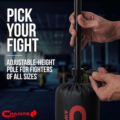 Cobra Reflex Bag – Advanced Reflex Punching Bag with Ultra-Fast Bounceback to Increase Speed, Reflexes, and Stamina – Adjustable-Height Boxing Bag with Stand and Secure Suction Cups