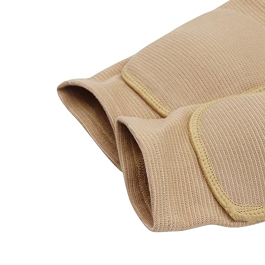 Men Women Protective Knee Pads, Anti-Slip Padded Sponge Knee Brace Knee Support for Football Volleyball Dance Skating Basketball Sports (Medium,Nude)