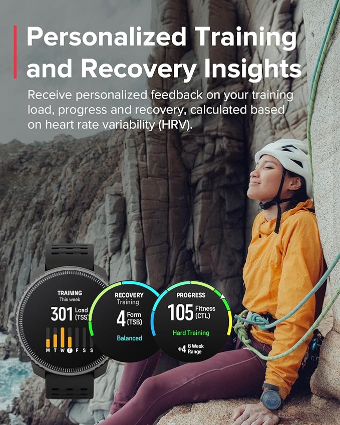 SUUNTO Vertical Titanium Solar GPS Adventure Watch, Dual-Band GNSS, Offline Maps, Solar Charging, 95+ Sports Modes, Training Metrics & Recovery Insights