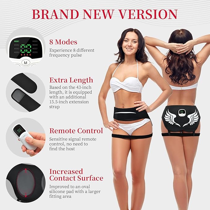 ABS Stimulator Buttocks - Intelligent Wireless Fitness Apparatus AST-301) with 8 Modes