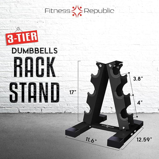 Neoprene Dumbbells Weight Storage Rack - 2.0 MM Thick Steel Weight Organizer - Ideal Choice for Home Gym - Easy to Assemble and Store