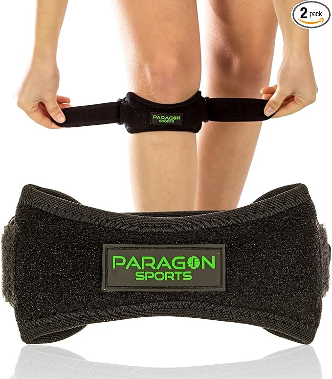 Patella Knee Strap for Running, Fitness, Stairs Climbing/Adjustable Patellar Tendon Support Band for Basketball, Athletics Pain Relief Brace for Jumper's Knee and Chondromalacia
