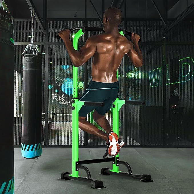 DlandHome Power Tower Dip Station Pull Up Bar