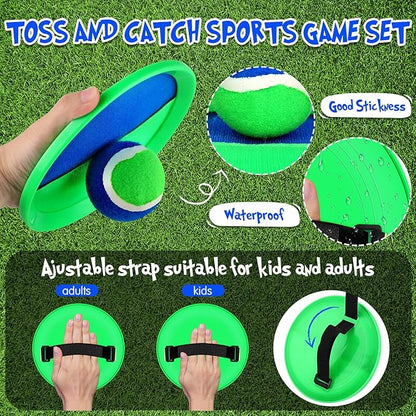 Vinsot Kids Toys Toss and Catch Game Set 40 Paddles 20 Balls