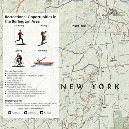 Burlington Vermont Outdoor Adventure Map