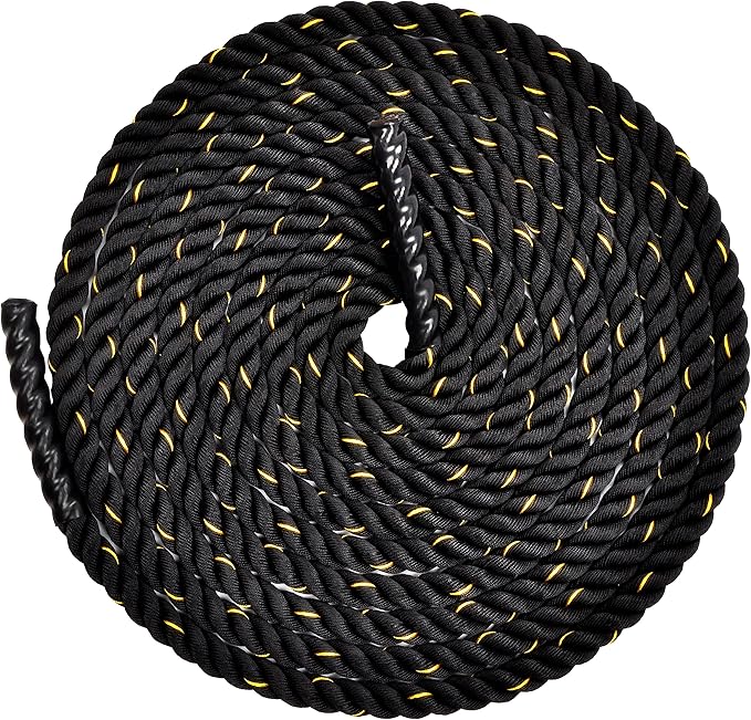 Signature Fitness Battle Rope 1.5Inch 2 Inch Diameter 30 FT, 40 FT, 50 FT