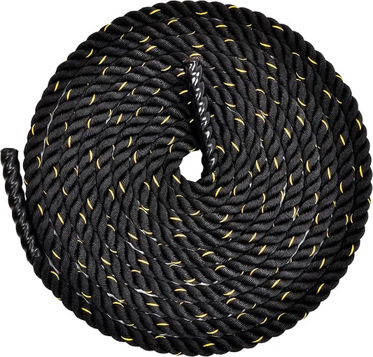 Signature Fitness Battle Rope 1.5Inch 2 Inch Diameter 30 FT, 40 FT, 50 FT