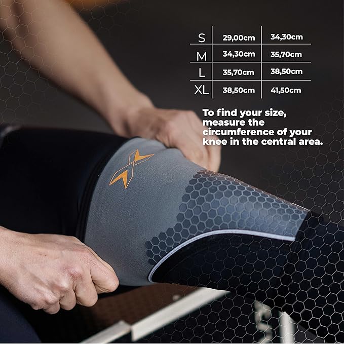 PICSIL Knee Sleeves 5&7mm (1 Pair) Support & Compression for Weightlifting, Powerlifting & Cross Training, Premium Protective Knee Pads for Comfort and Safety, Women & Men
