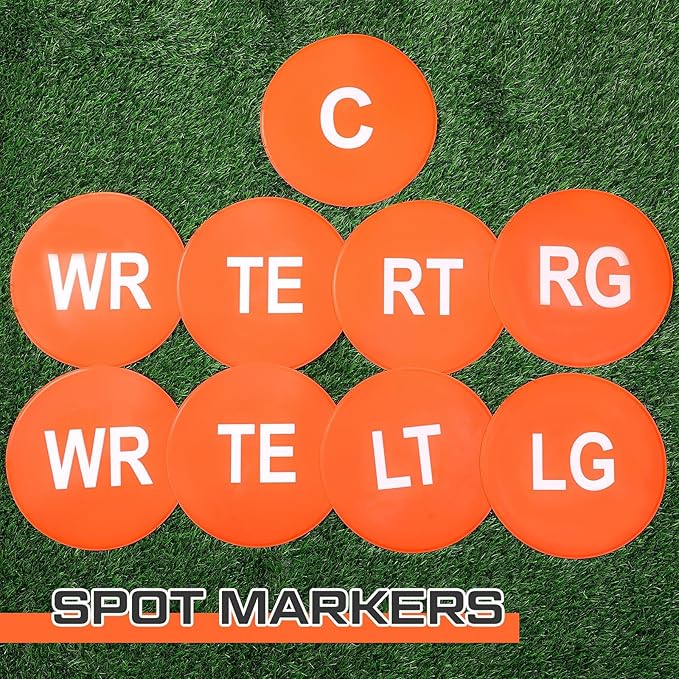 9 Pcs Football Lineman Spot Markers with Mesh 9 Inch
