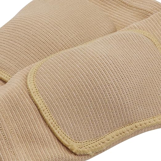 Men Women Protective Knee Pads, Anti-Slip Padded Sponge Knee Brace Knee Support for Football Volleyball Dance Skating Basketball Sports (Medium,Nude)
