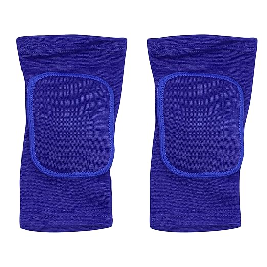 Men Women Protective Knee Pads, Anti-Slip Padded Sponge Knee Brace Knee Support for Football Volleyball Dance Skating Basketball Sports (Large,Bright Blue)
