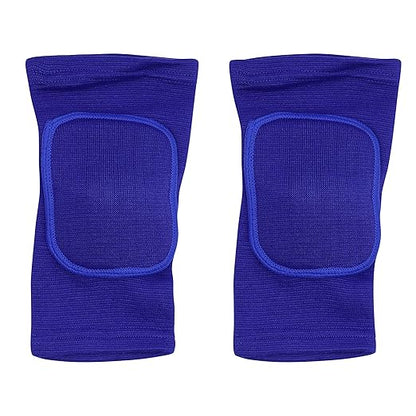 Men Women Protective Knee Pads, Anti-Slip Padded Sponge Knee Brace Knee Support for Football Volleyball Dance Skating Basketball Sports (Large,Bright Blue)
